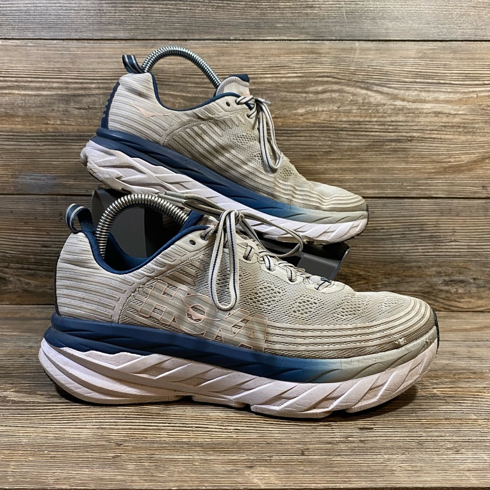 Hoka One One Bondi 6 Sz 9 Women's Lunar Rock/nimbus Cloud 1019270/lrnc